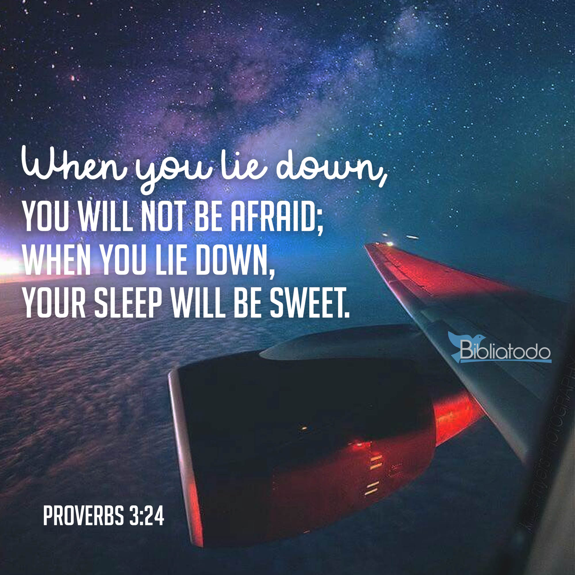When you lie down you will not be afraid
