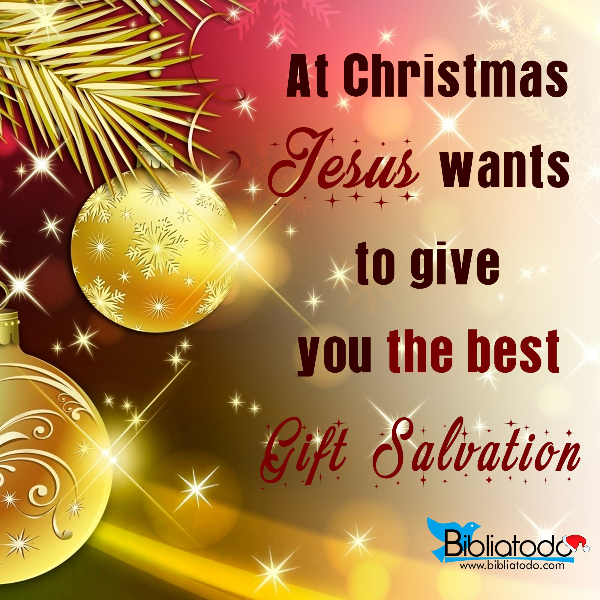 At Christmas Jesus wants to give you the best gift salvation