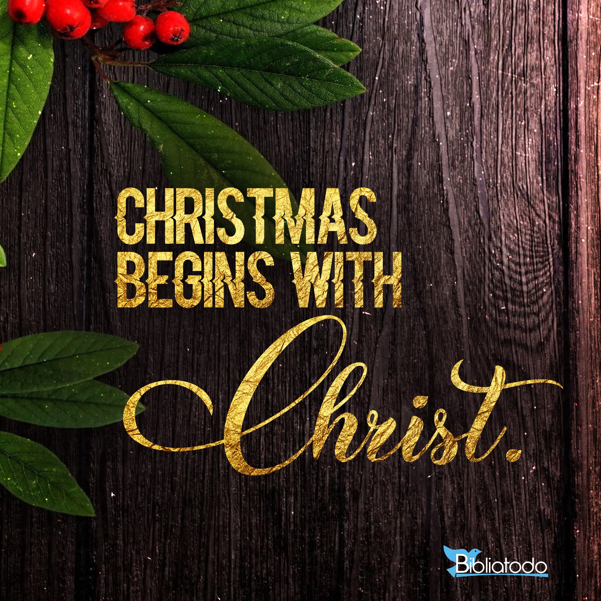 Christmas begins with Christ