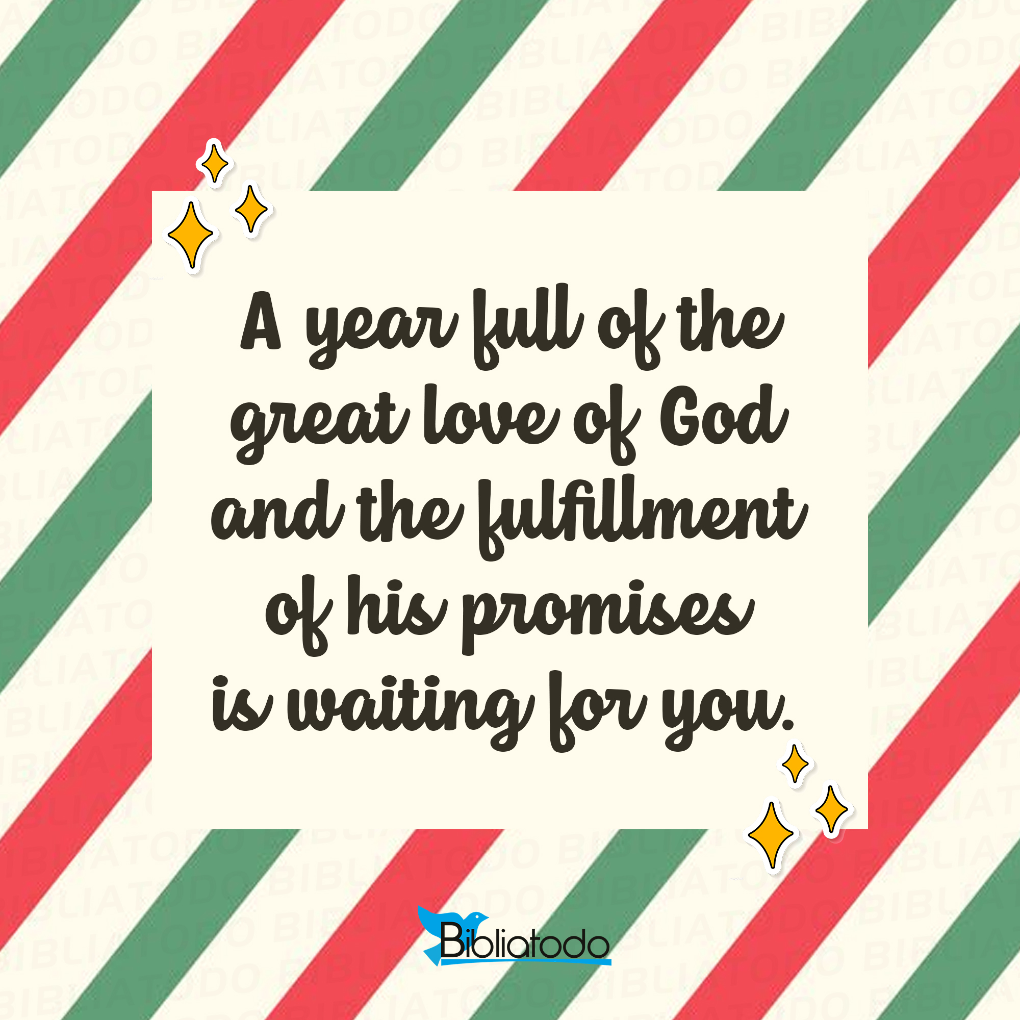 A year full of the great love of God