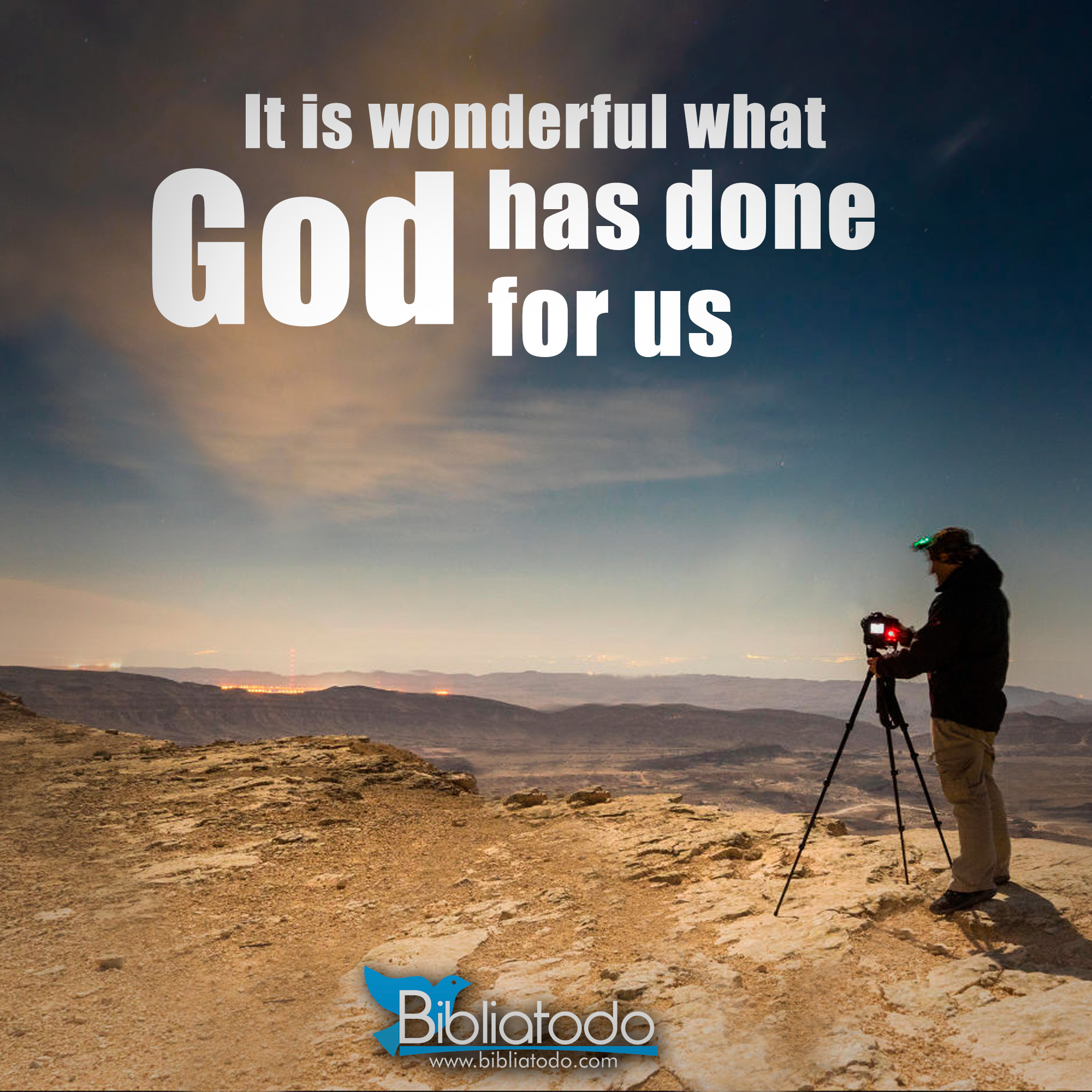 It is wonderful what God has done for us