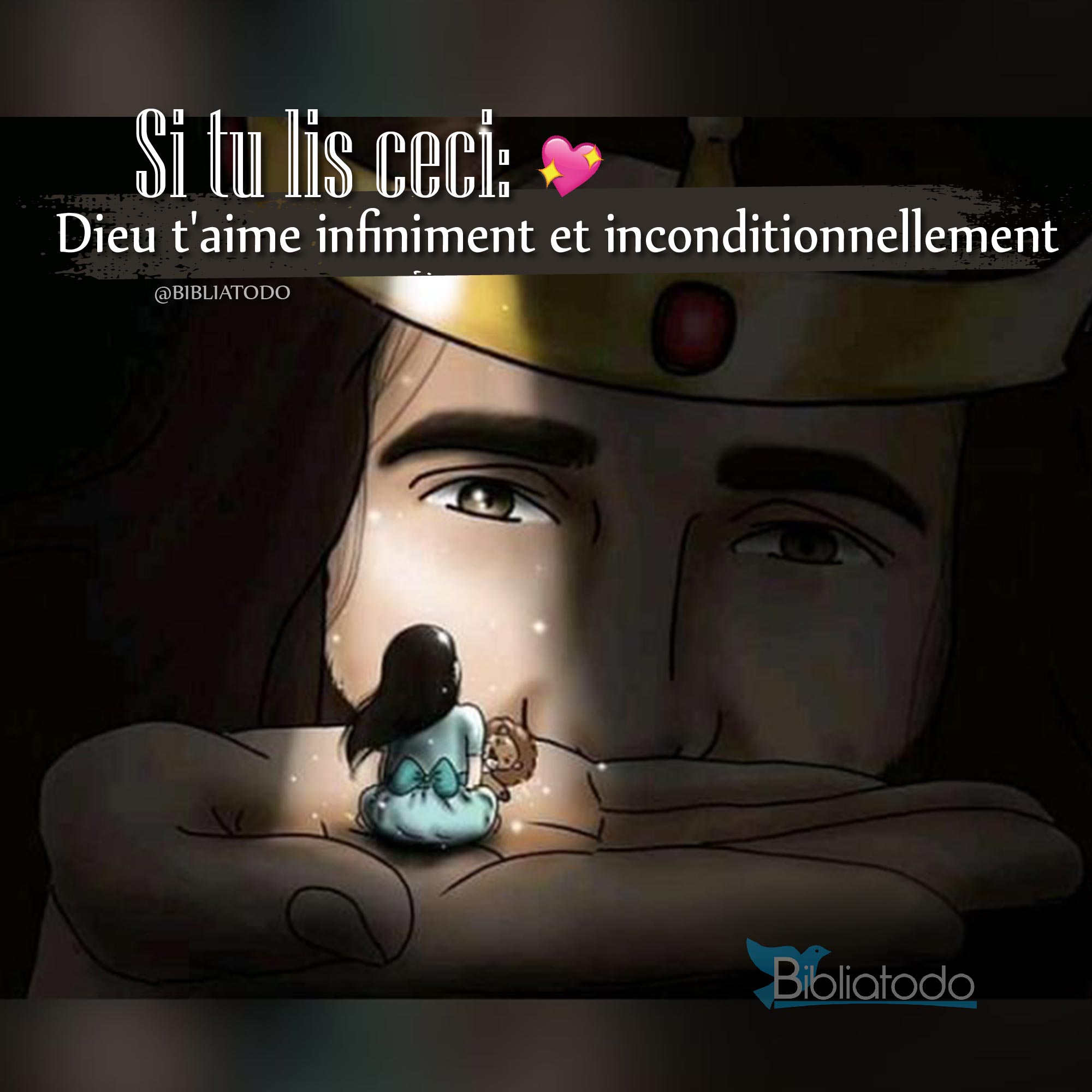 Si tu lis ceci Dieu t'aime infiniment et inconditionnellement