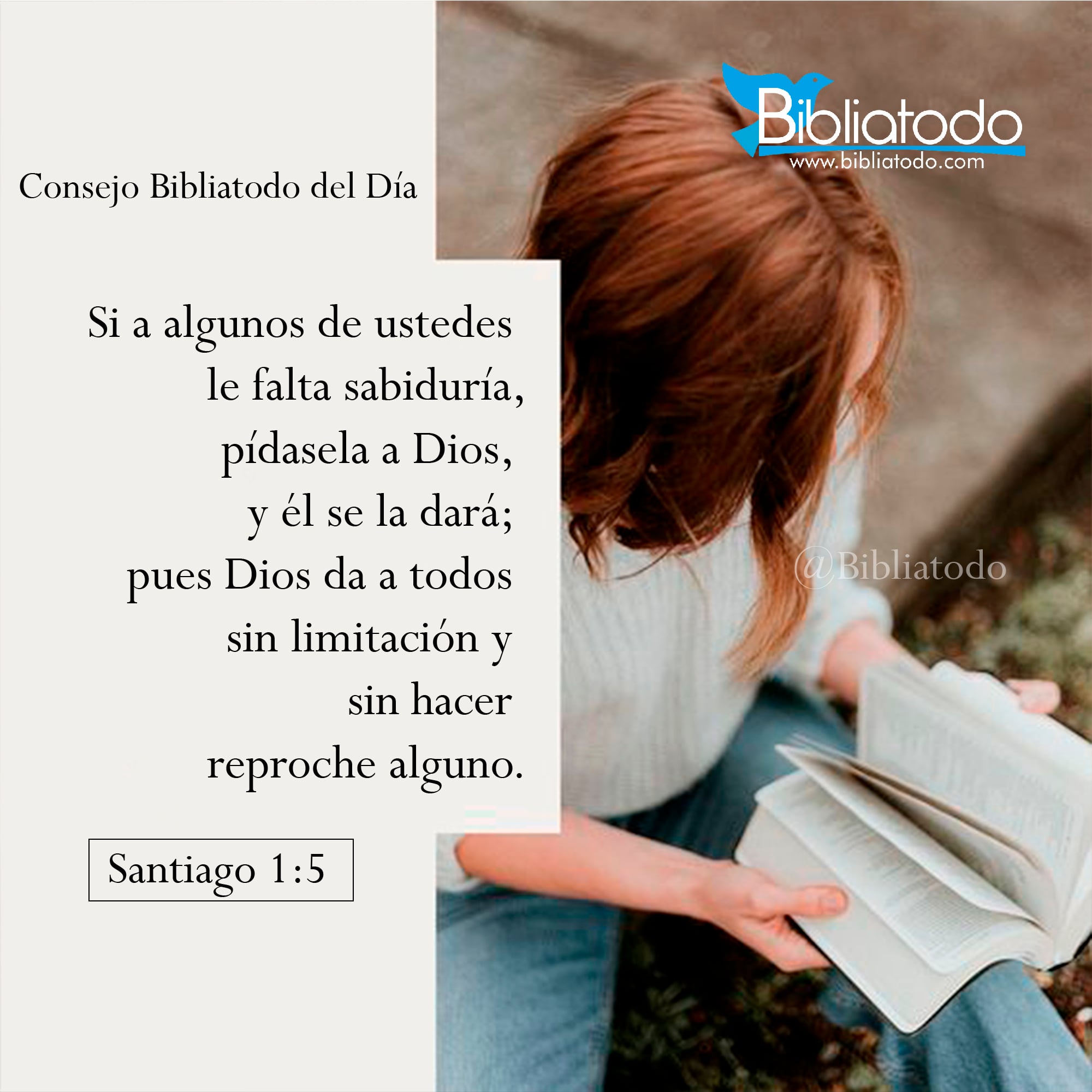 Si a alguno de ustedes le falta sabiduría pídasela a Dios y él se la dará