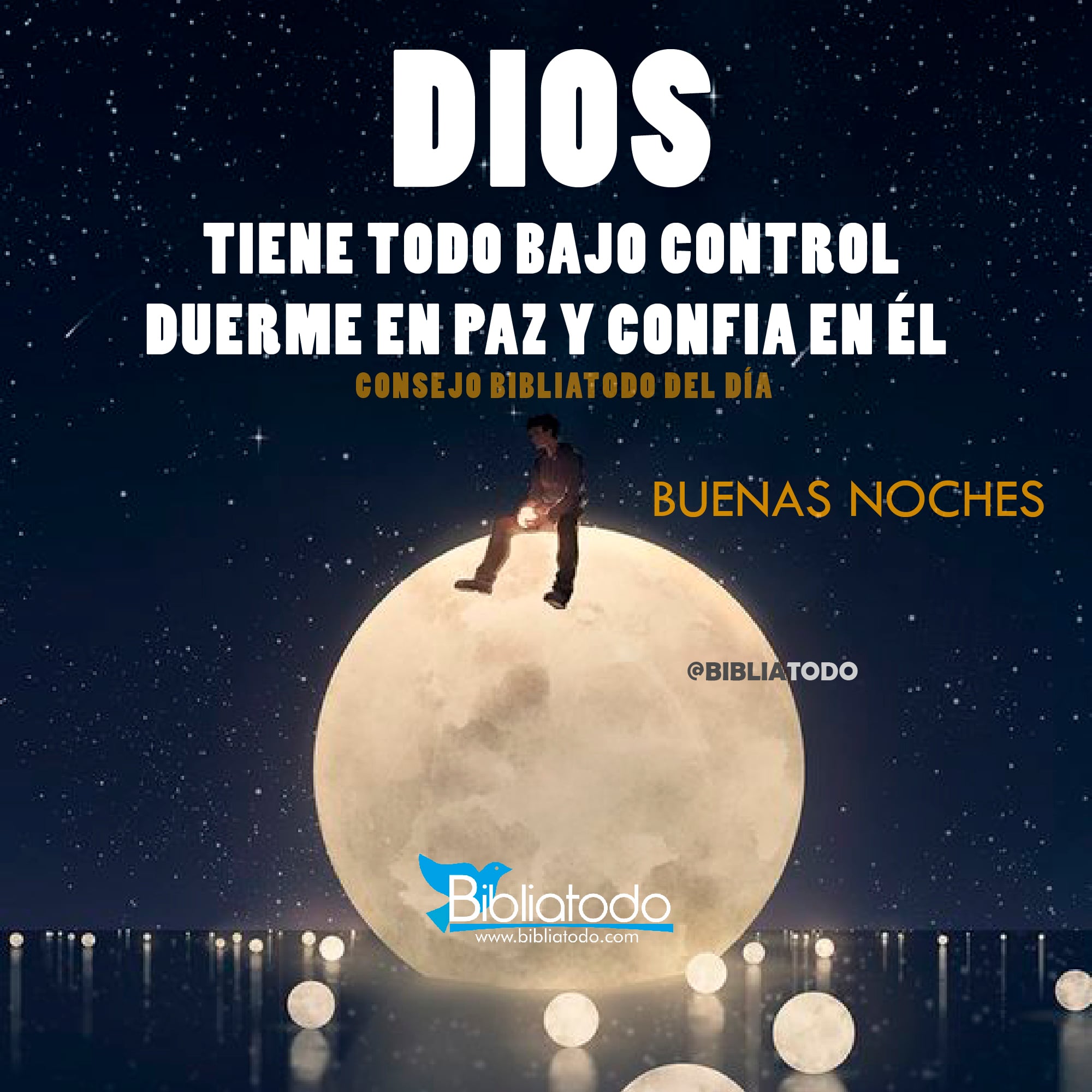 Dios tiene todo bajo control duerme en paz y confia en Él - IMAGENES ...