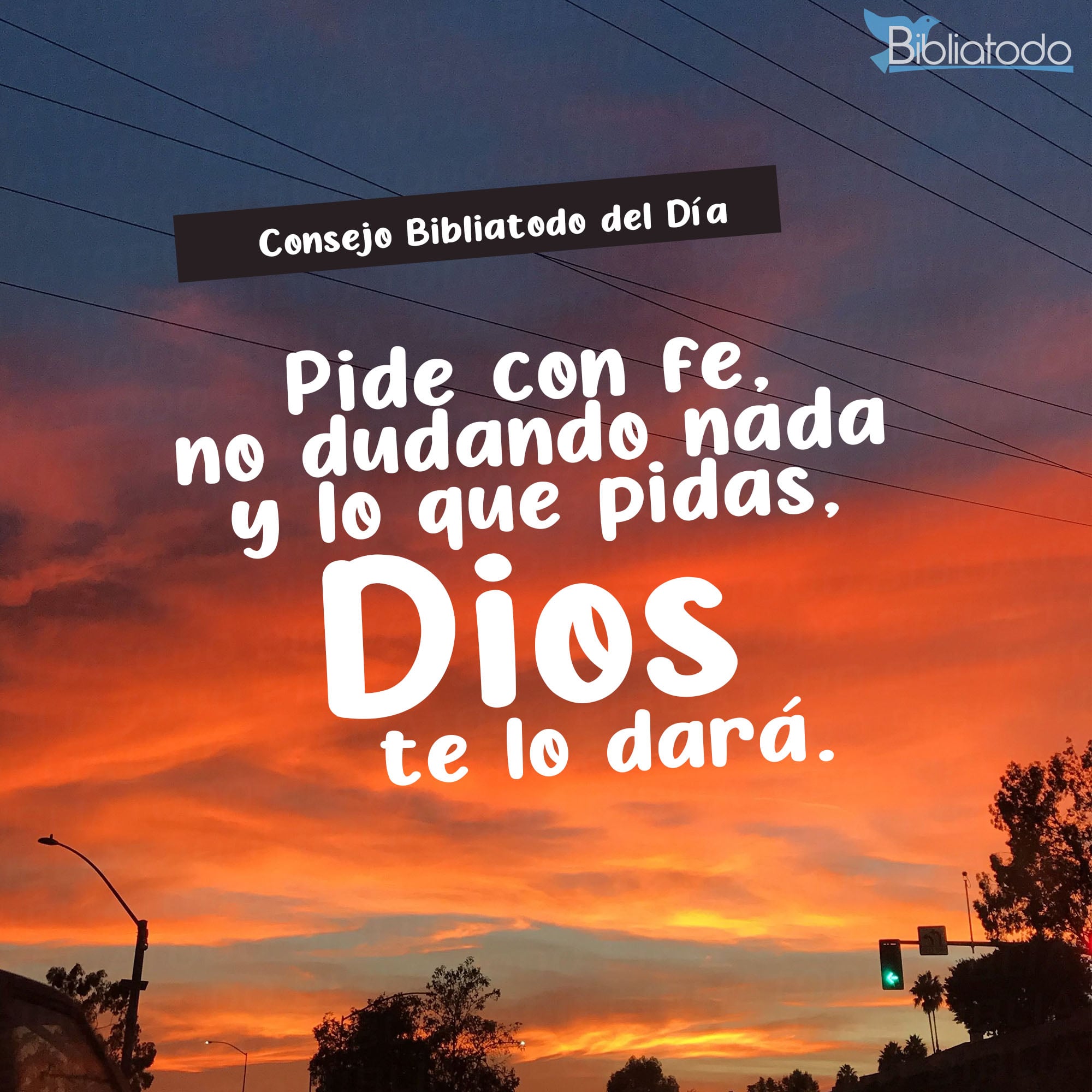 Pide con fe no dudando nada