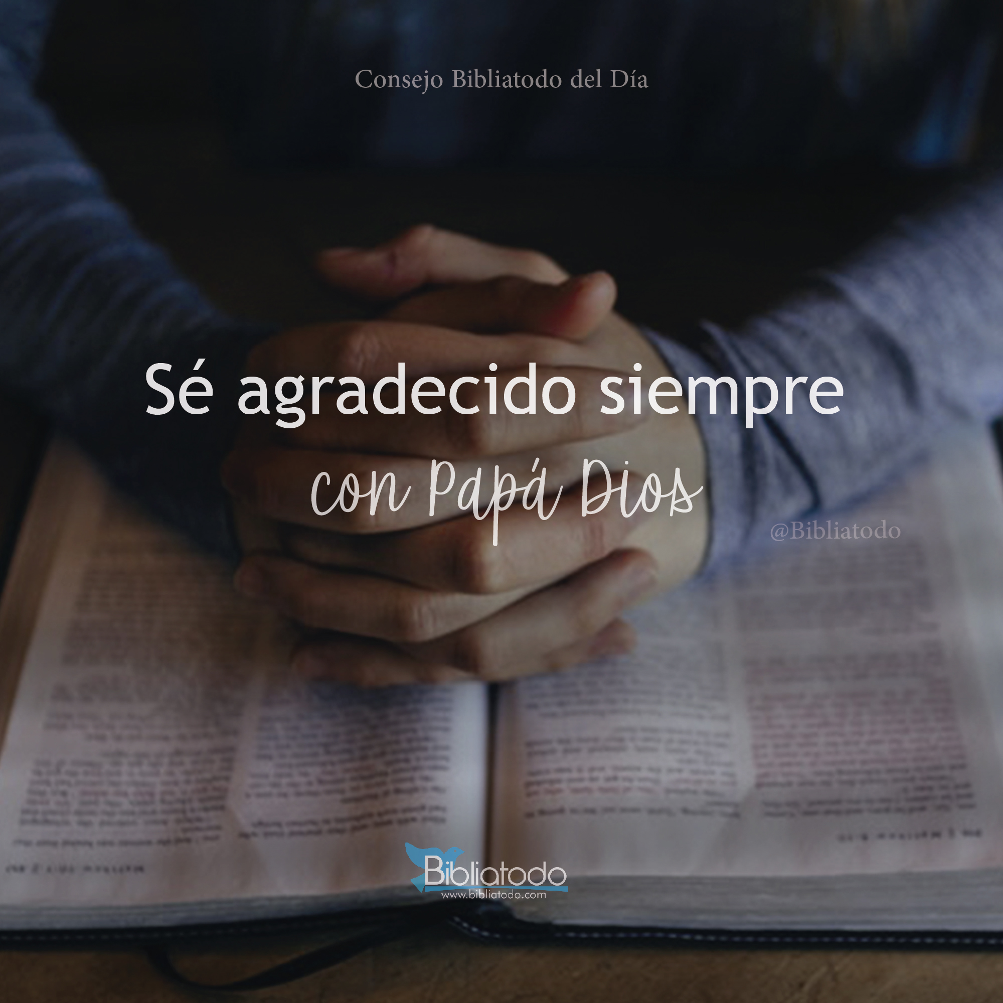 Sé agradecido siempre con papá Dios