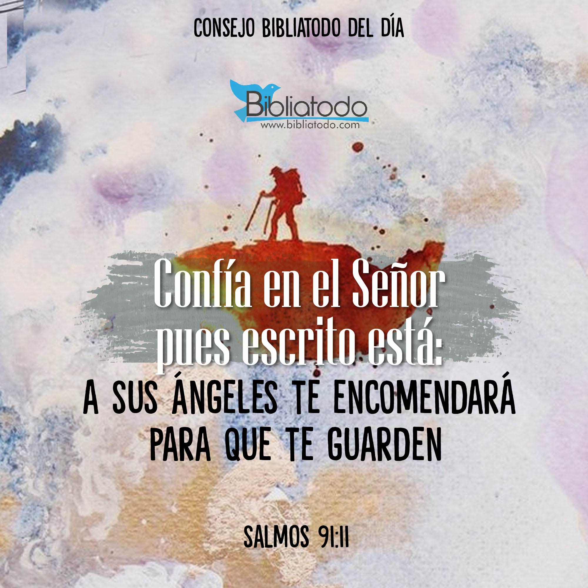 A sus ángeles te encomendará para que te guarden