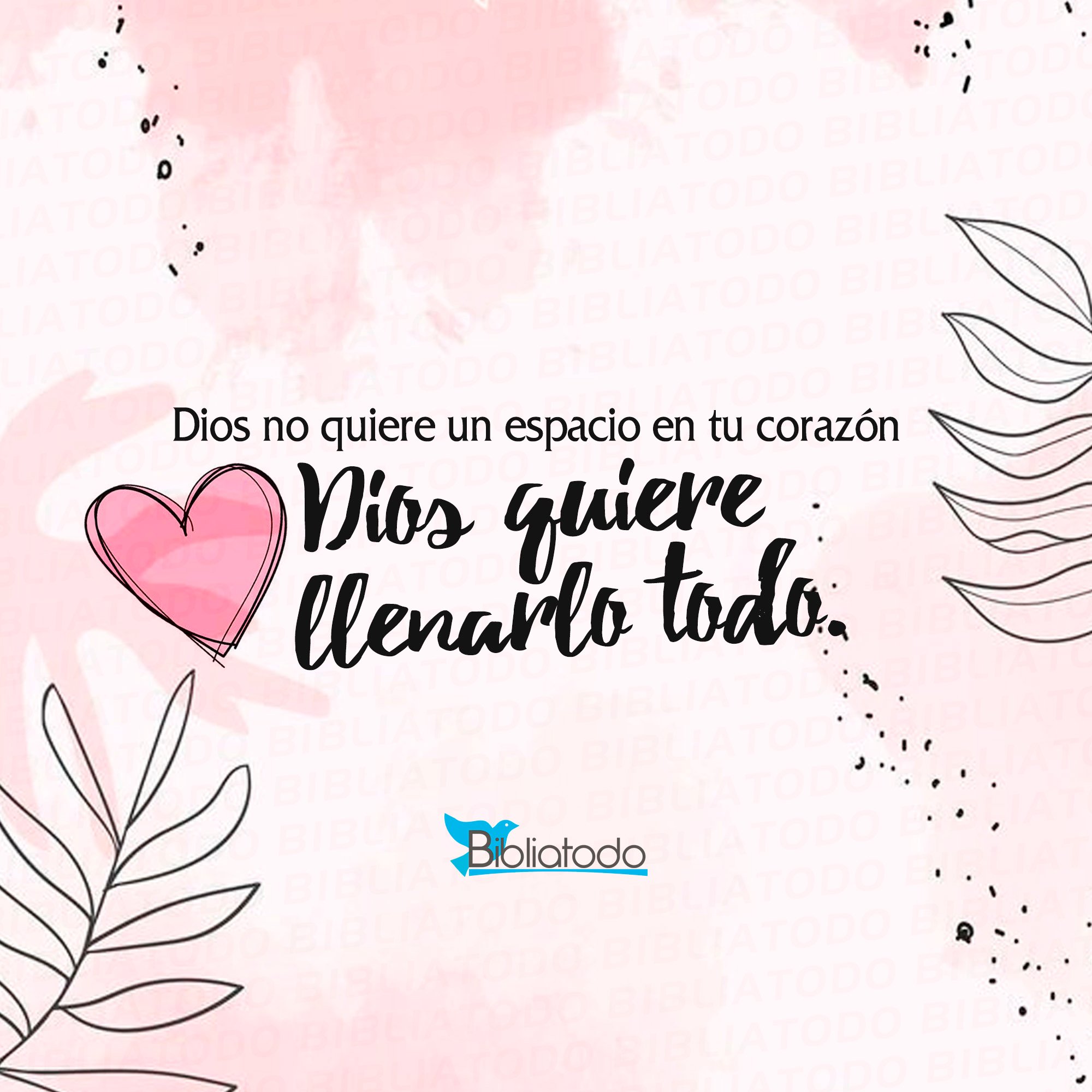 Dios no quiere un espacio en tu corazón