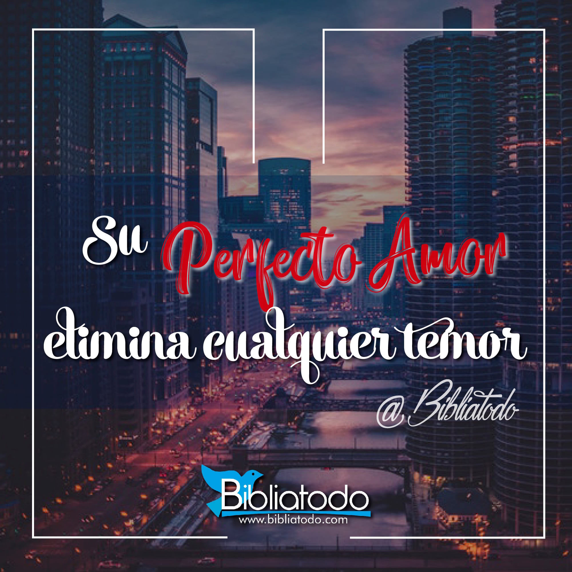 Su perfecto amor elimina cualquier temor