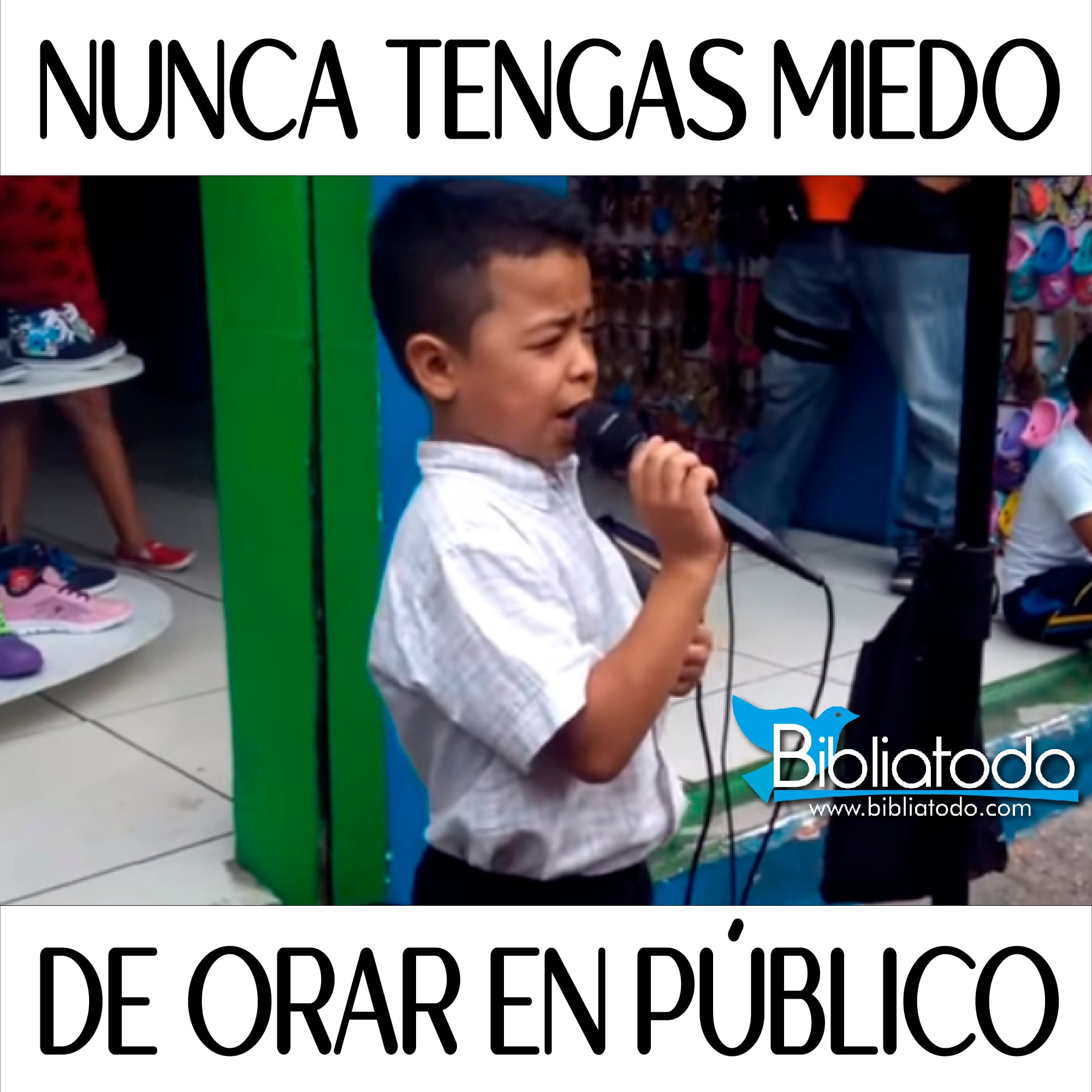 Nunca tengas miedo de orar en público