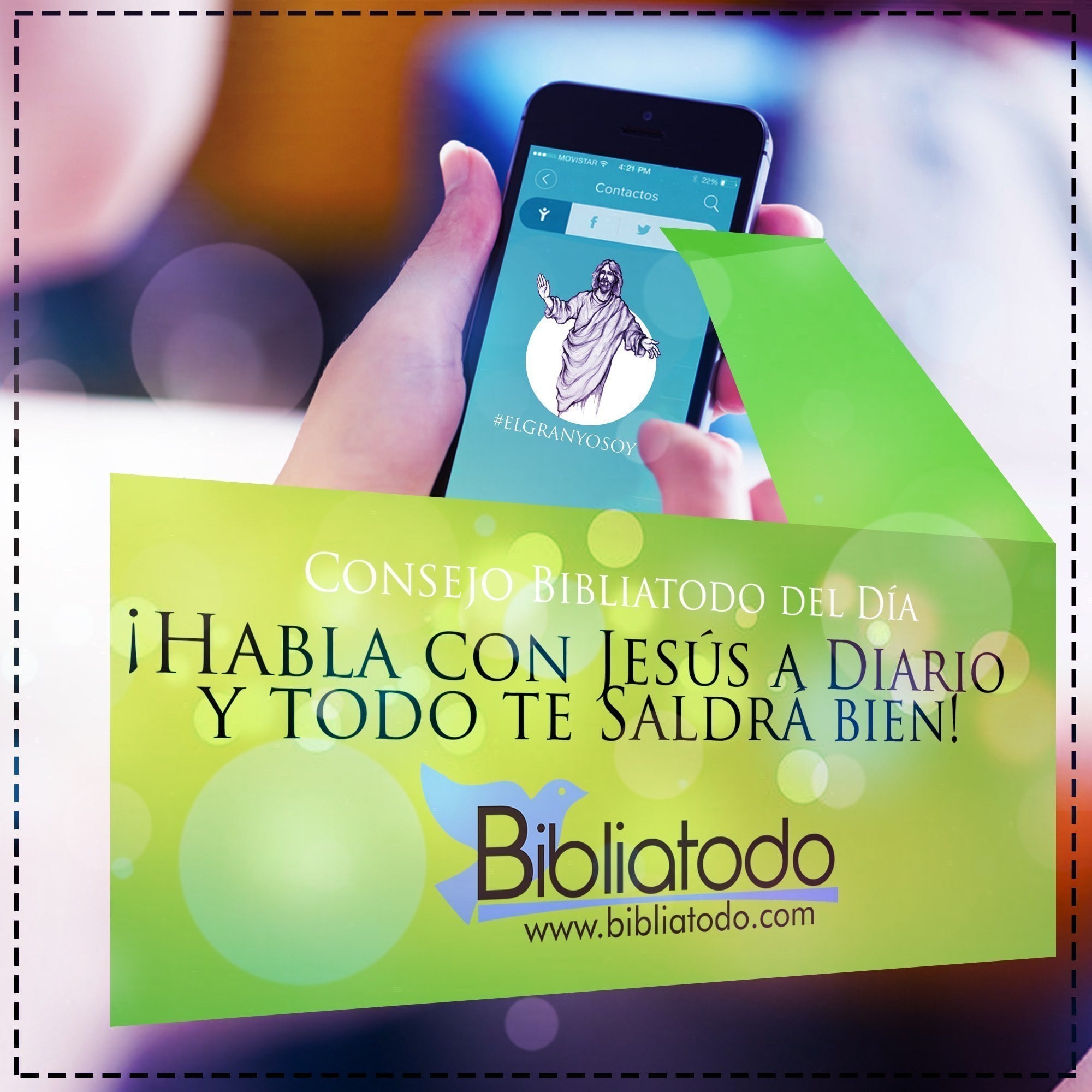 Habla con Jesús a diario y todo saldrá bien.