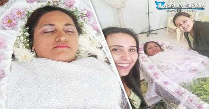 Mujer cumple su deseo de ser velada con vida