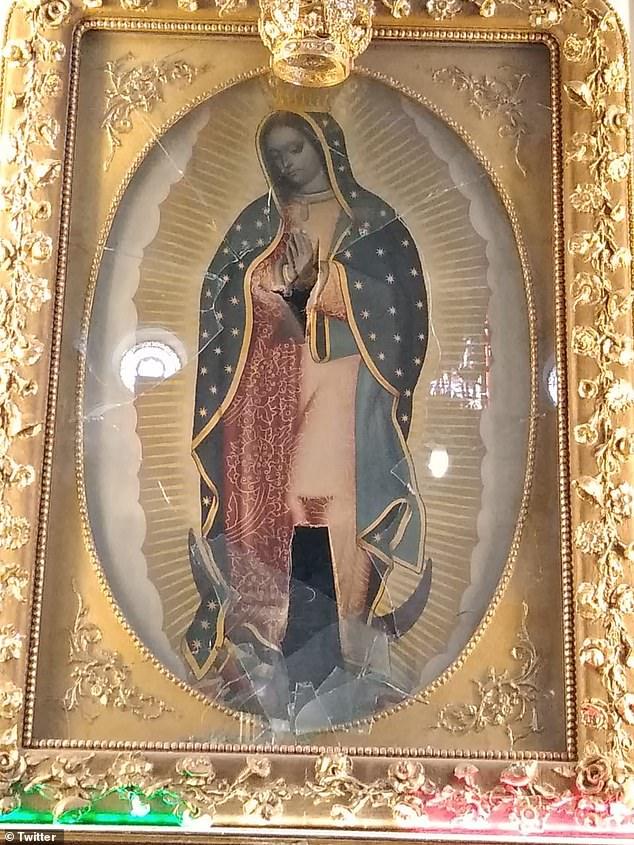 Hombre le cae a piedras a Virgen de Guadalupe en venganza porque no
