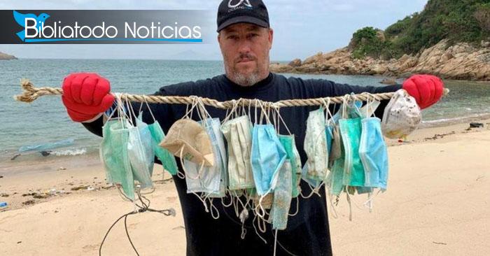 ¡LAMENTABLE! Miles de mascarillas son descubiertas en océanos e islas del mundo