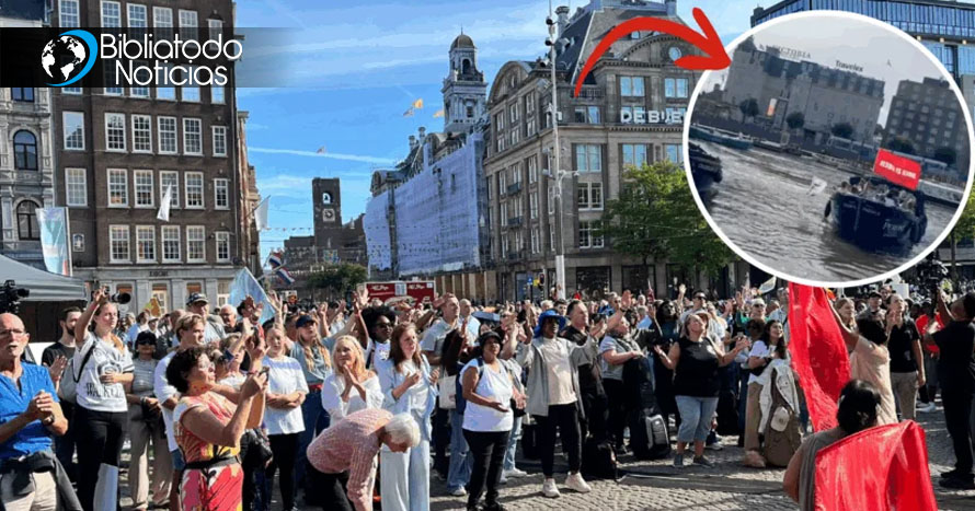Canales y plazas de Ámsterdam se llenan con masiva evangelización y adoración a Jesucristo