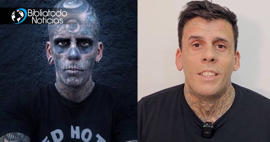 ¡CRISTO TRANSFORMA! El hombre más tatuado de Brasil luce su rostro sin tatuajes tras conocer el amor de Dios