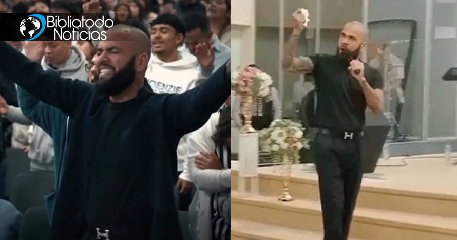 Dani Alves se hace viral al reaparecer como predicador en una iglesia tras salir de la cárcel