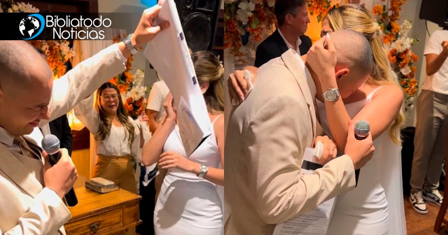 CONMOVEDOR: Novio se entera en medio de su boda que Dios le ha sanado del cáncer, “Me hizo vencer”