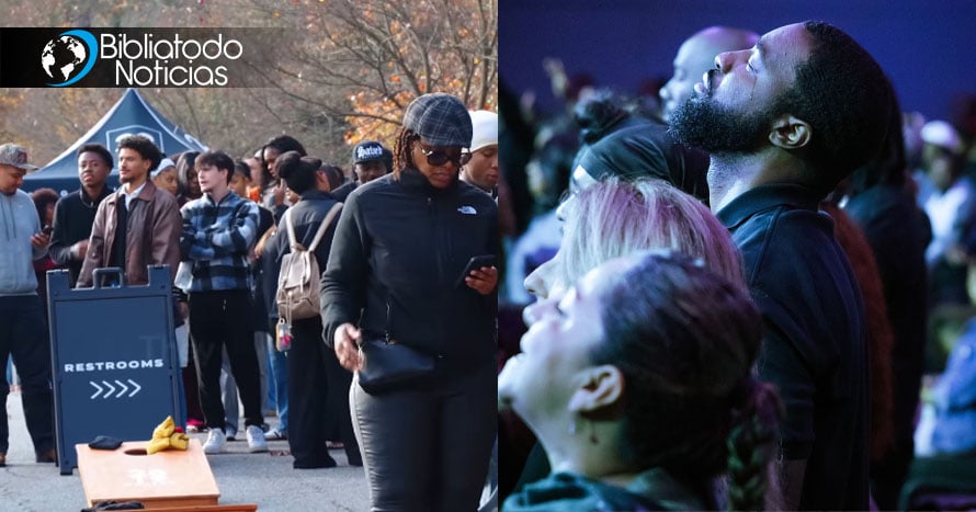 Predicar el arrepentimiento en Cristo hace que las personas hagan fila para entrar a la iglesia