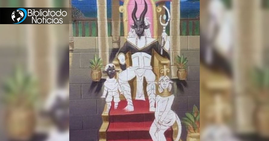 Escuela ordenó a sus estudiantes pintar mural de la deidad Moloch, vinculado al sacrificio de niños