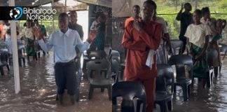 ¡Fe inquebrantable! Cristianos en Mozambique adoran a Dios dentro de su iglesia totalmente inundada
