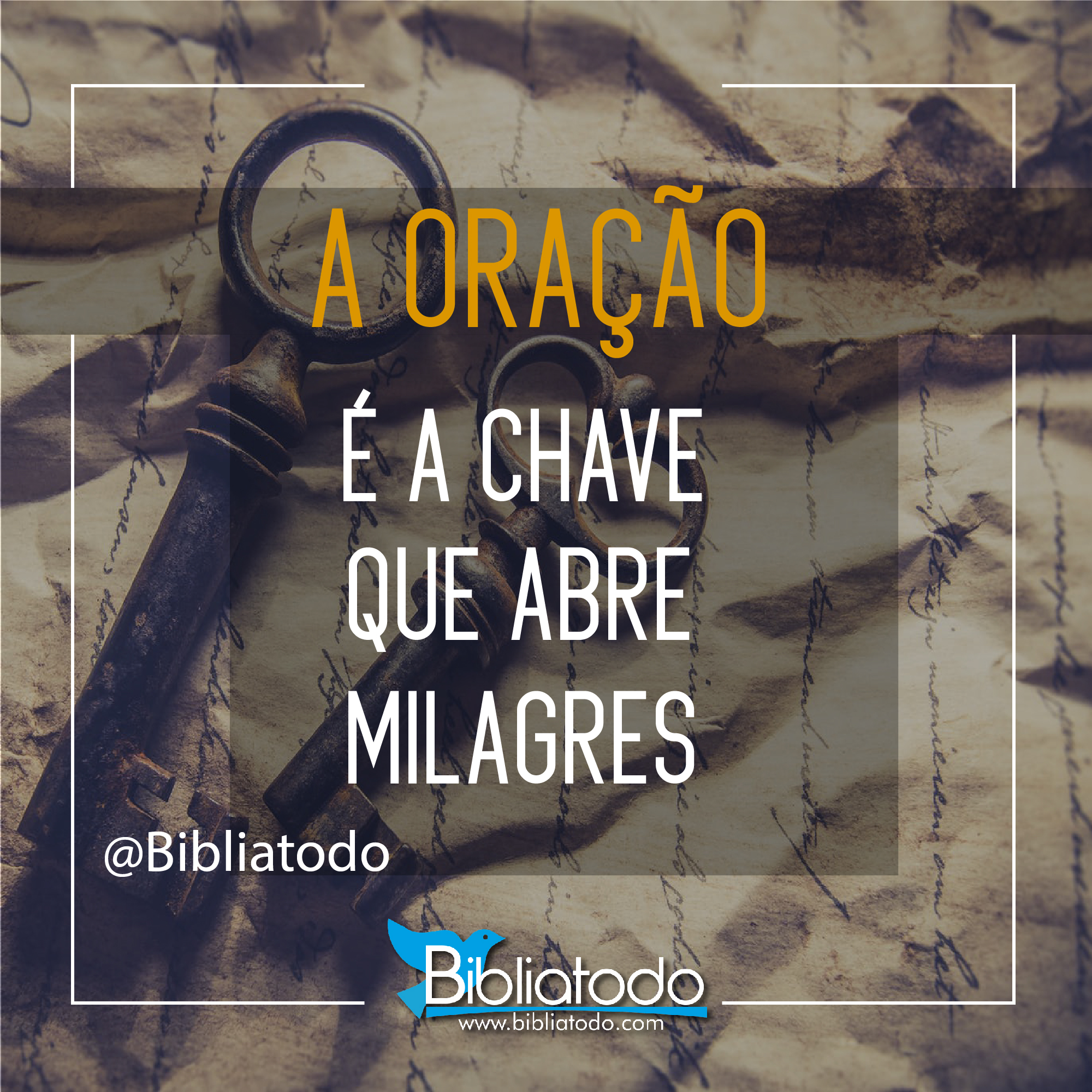 A oração é a chave que abre milagres