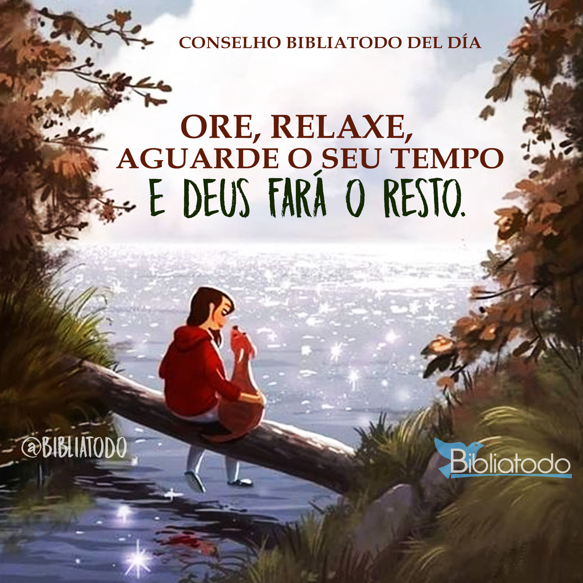 Ore relaxe aguarde o seu tempo e Deus fará o resto