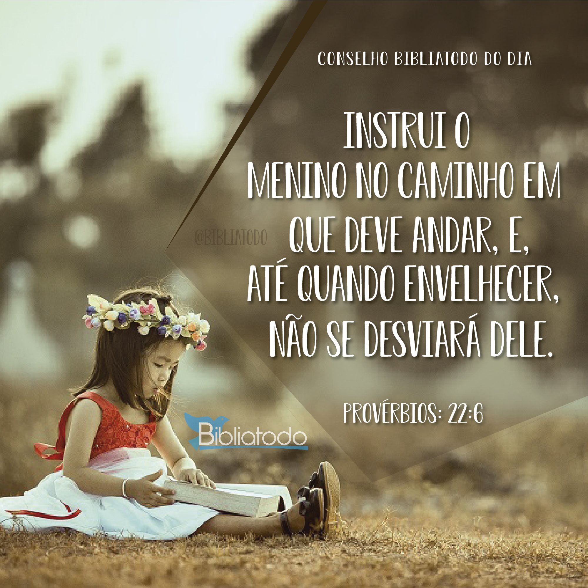 Instrui o menino no caminho em que deve andar e até quando envelhecer não se desviará dele