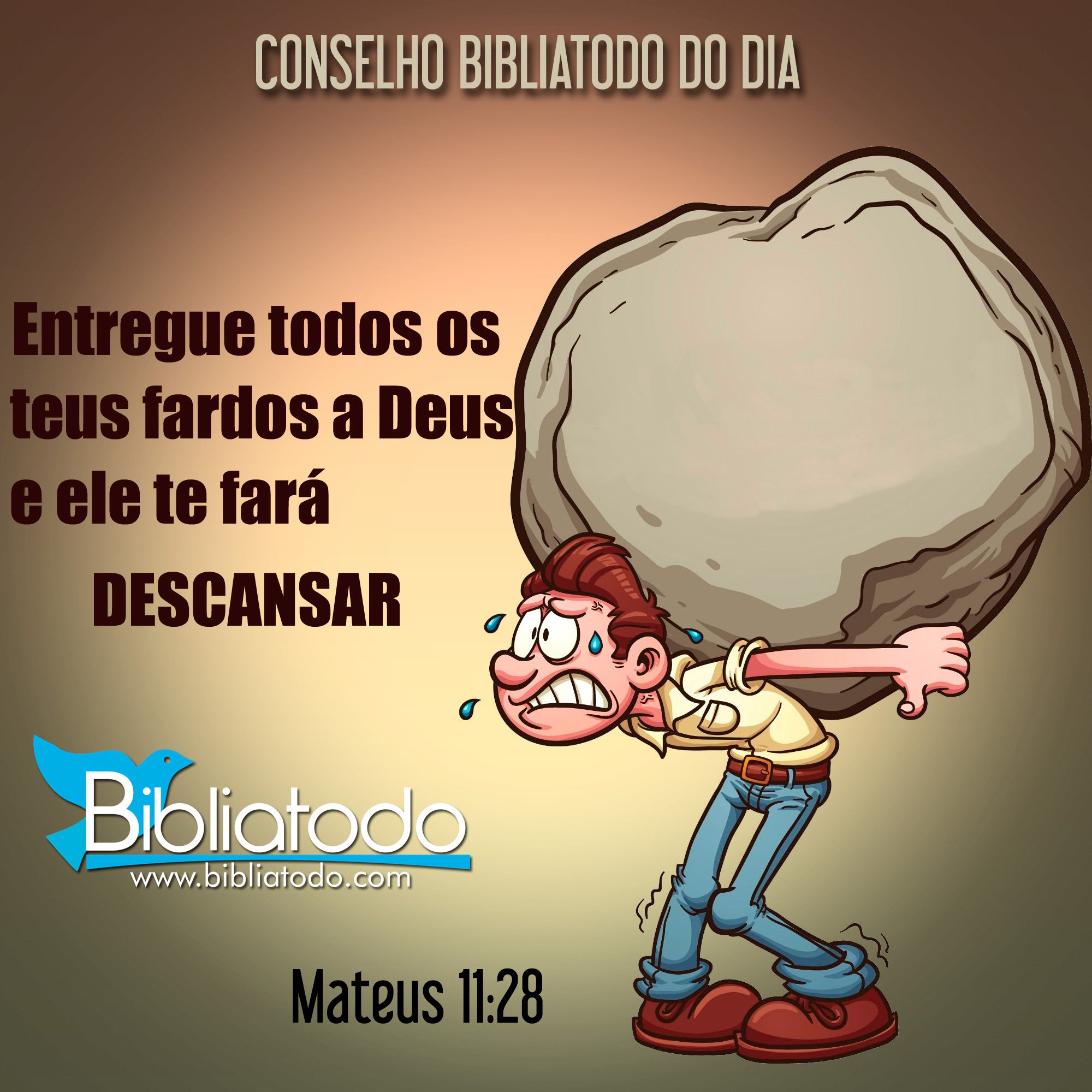 Entregue todos os teus fardos a Deus e ele te fará DESCANSAR