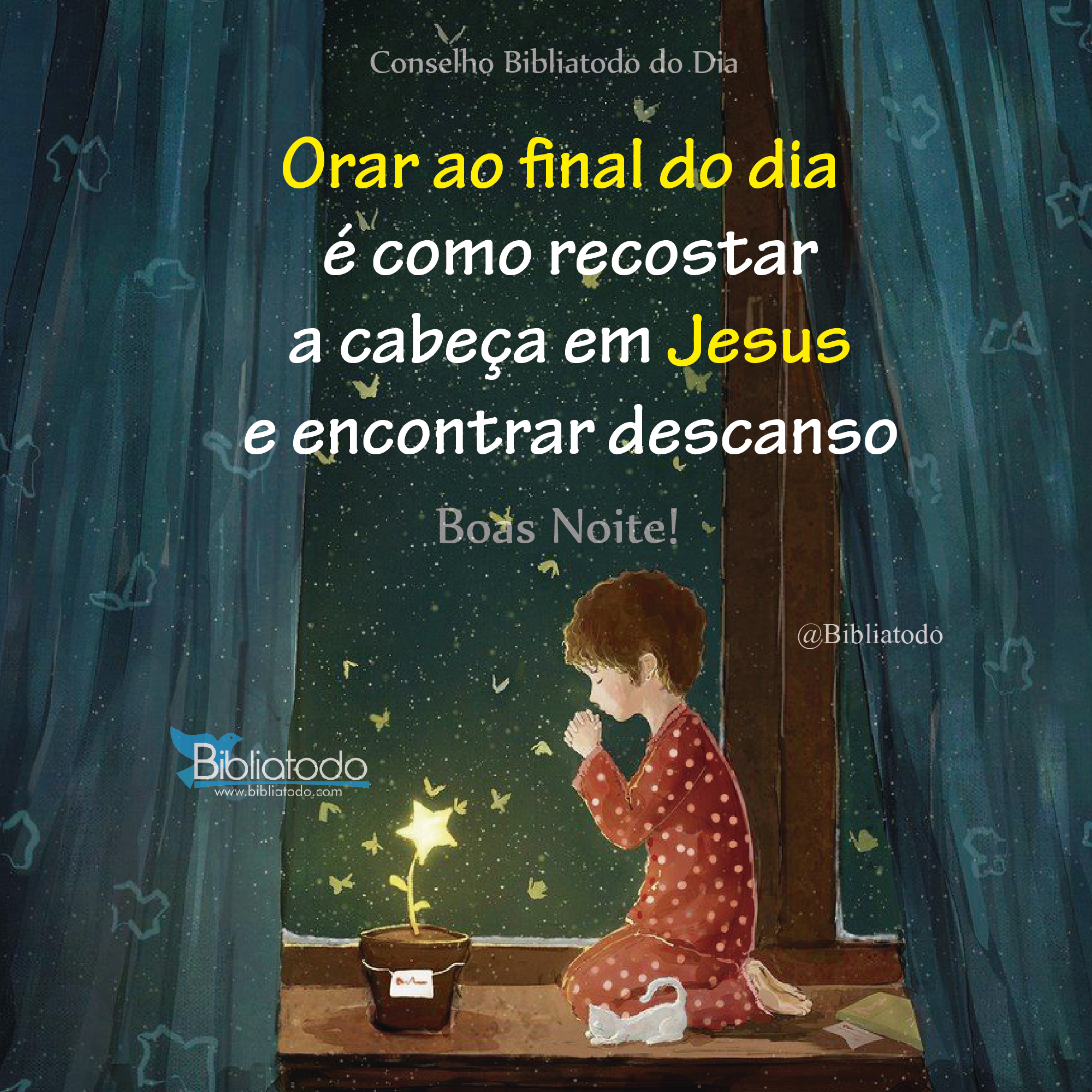Orar ao final do dia é como recostar a cabeça em Jesús e encontrar descanso