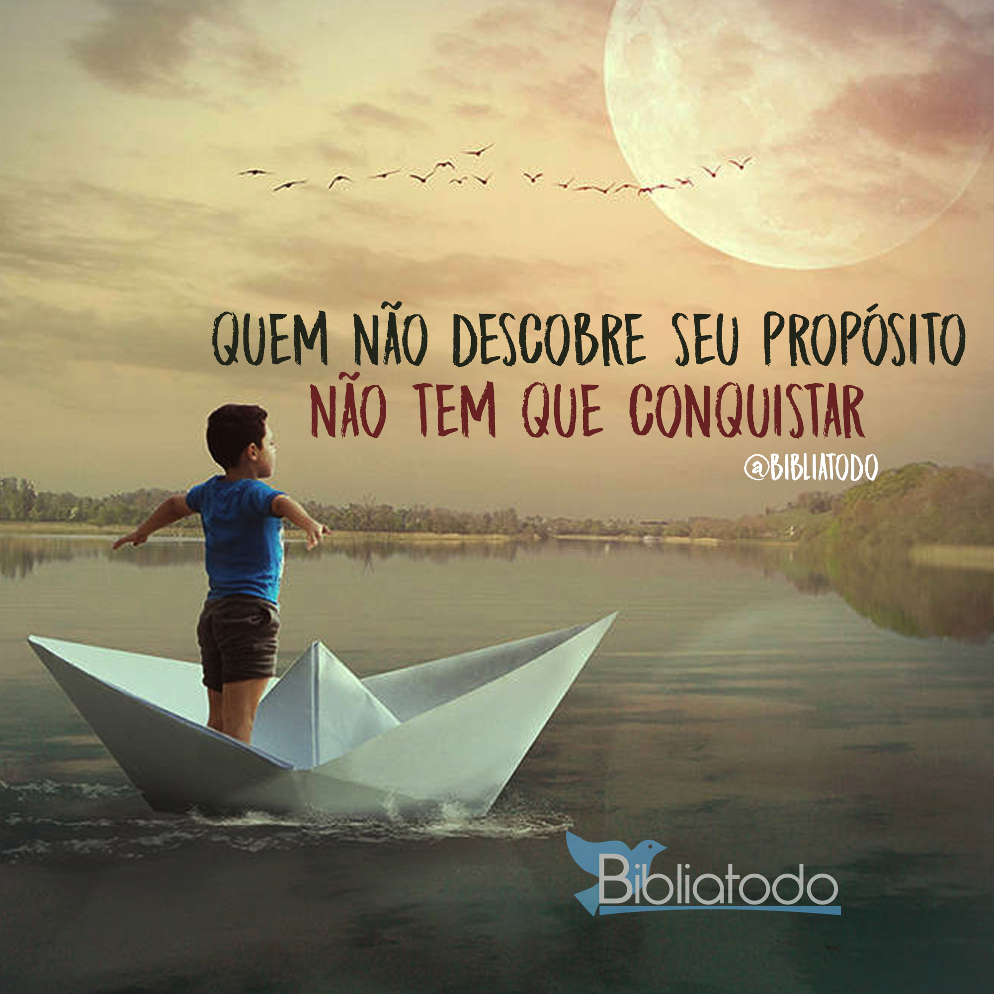 Quem não descobre seu propósito não tem que conquistar
