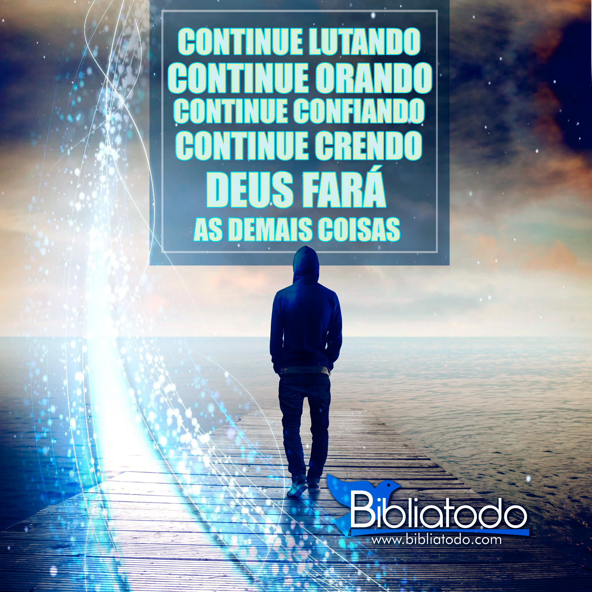 Continue lutando continue orando continue confiando continue crendo Deus fará as demais coisas