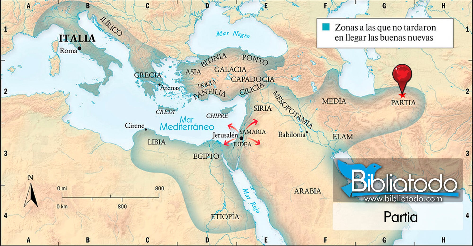 Partia (Partos) Mapa y Ubicación Geográfica