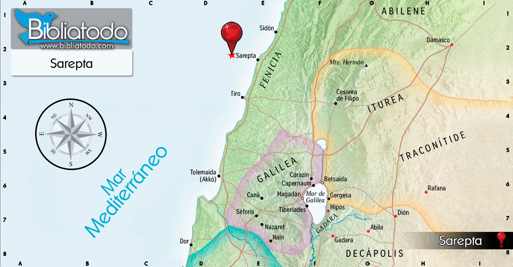 Sarepta Mapa y Ubicación Geográfica