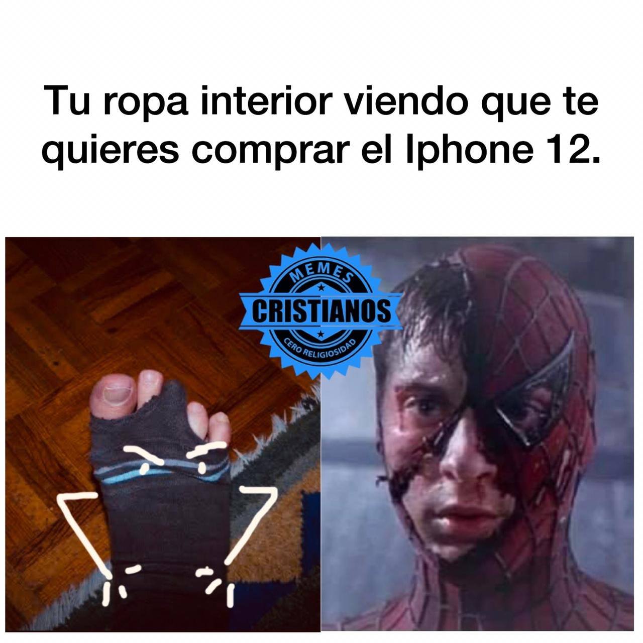 Tu ropa interior viendo que te quieres comprar el iphone - MEMES CRISTIANOS